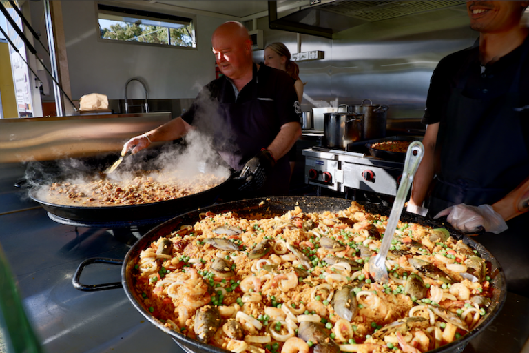 The Paella Bar kings at work.